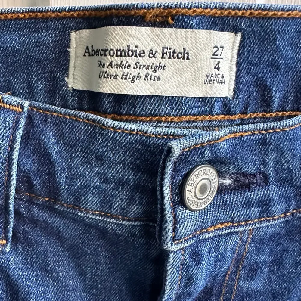 Abercrombie & Fitch The Ankle Straight Ultra High Rise Jeans - Size 27 - Picture 5 of 8